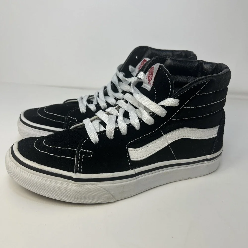 Vans Sk8-Hi Black/White High-Top Sneakers - Men's 4.5 / Women's 6